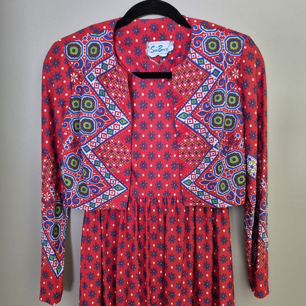 Vintage Set - Maxi Dress With Bolero